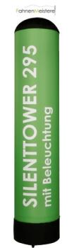 Preview: Silenttower mit Beleuchtung Ersatzdruck für Werbesäule mit einer Höhe von 295 cm