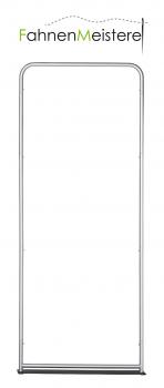 Preview: ZIPPER-Wall Banner Gestelle der Größe 100er aus robusten, eloxierten Aluminiumstangen, die mittels Sicherheitsklickverbindern zur Zipper-Wall-Banner verbunden werden.