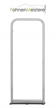 Preview: ZIPPER-Wall Banner Gestelle der Größe 60er aus robusten, eloxierten Aluminiumstangen, die mittels Sicherheitsklickverbindern zur Zipper-Wall-Banner verbunden werden.