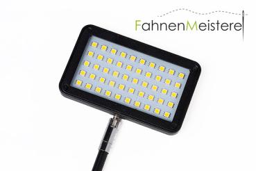 schwarzer LED-Strahler der ZIPPER-Wall (Arch, Curved, Straight & Moon Modelle). LED Beleuchtung in der Frontansicht
