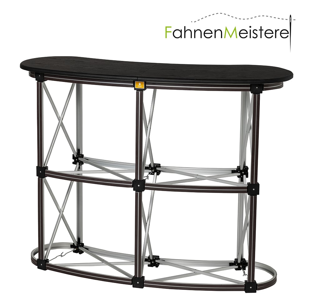 Pop Up Messetheke Gebogen System Ohne Druck Fahnenmeisterei
